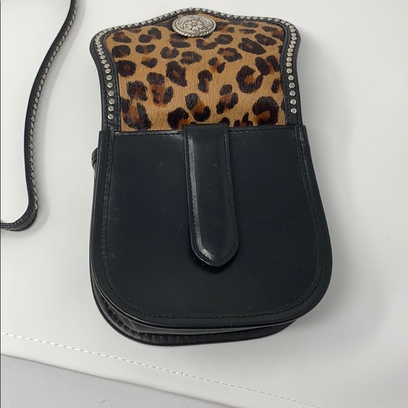 Real leather cheetah print horse hair western bag - Picture 5 of 8